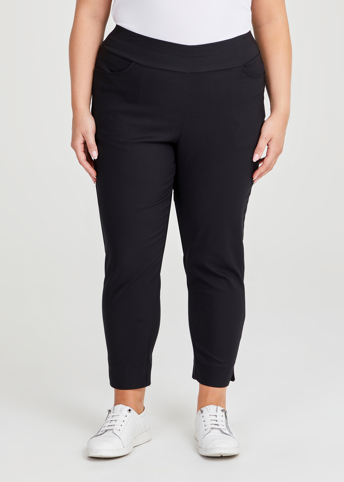 Shop Plus Size Petite Editorial Slim Pant in Black | Taking Shape AU