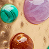 Natural Gems Pendant Necklace, gold, swatch