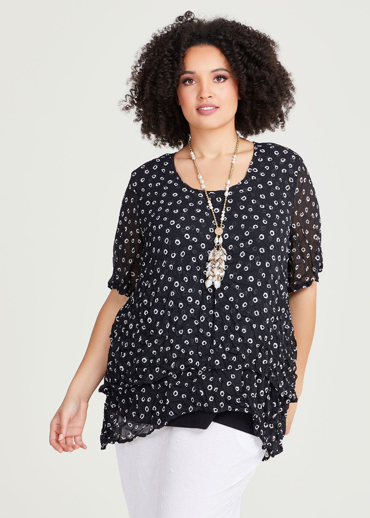 Shop Plus Size Layered Top in Black | Taking Shape AU
