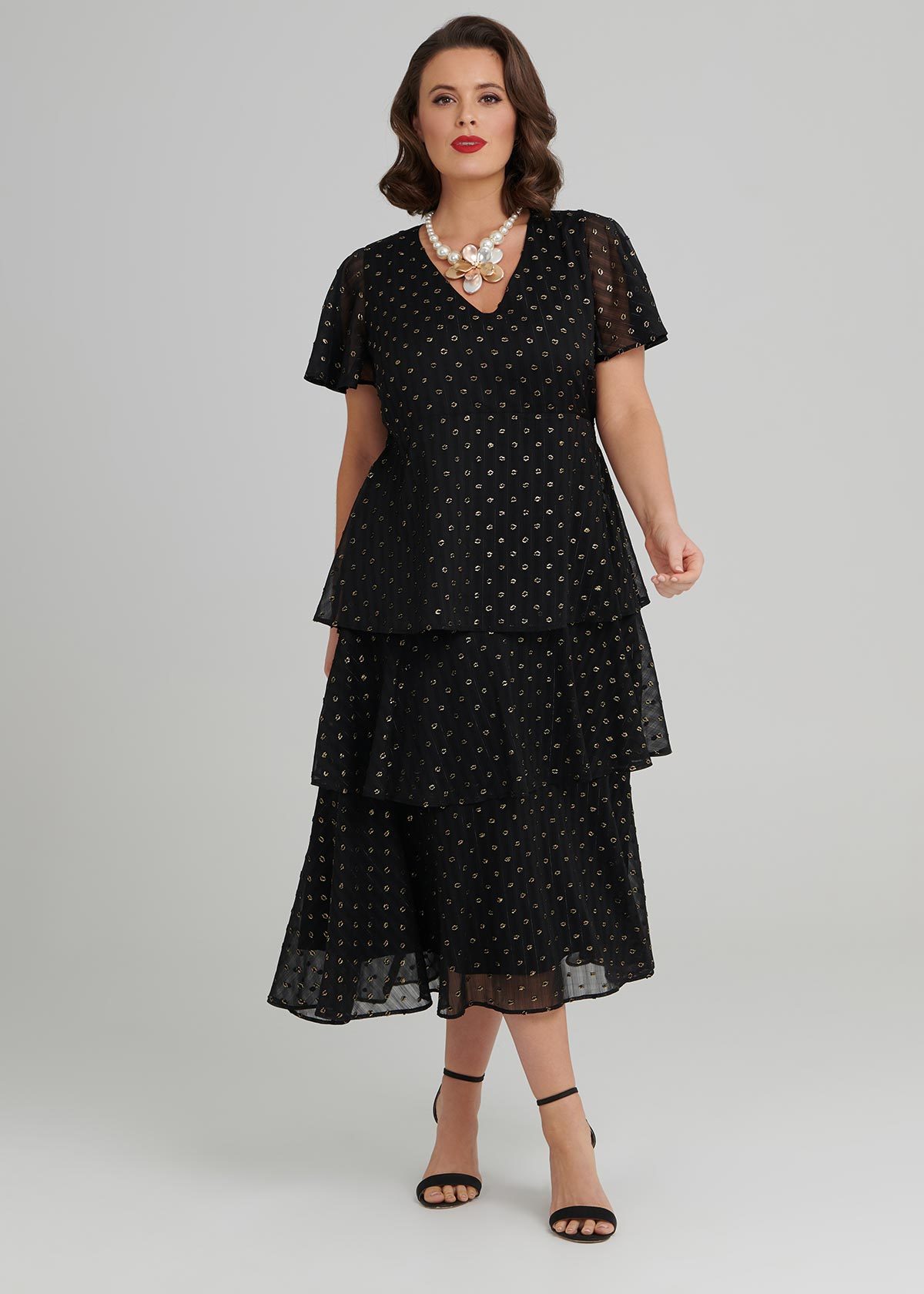 Shop Sleeved Cocktail Dress in Black, Sizes 12-30 | Taking Shape AU