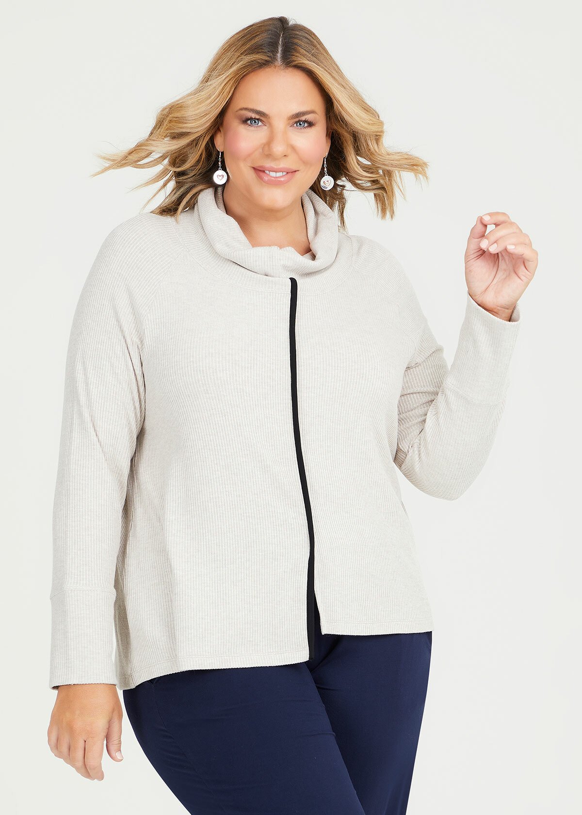 Shop Plus Size Natural Cozy Overtop in White | Sizes 12-30 | Taking ...