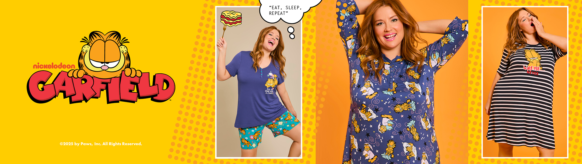 Plus Size Garfield Sleepwear & Accessories
